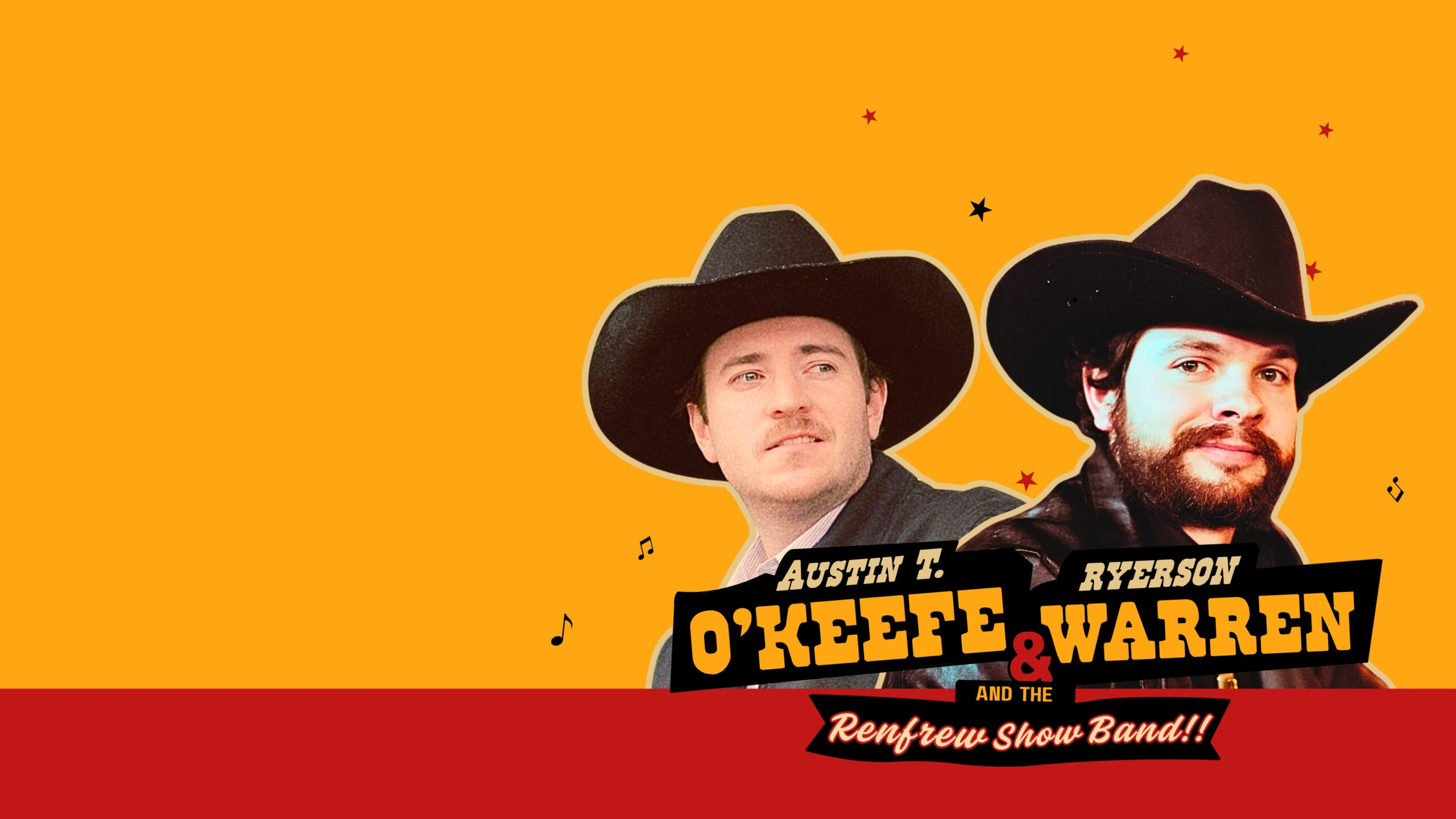 Little City Big Music event poster featuring Austin T. O'Keefe and Ryerson Warren for the December 12 show at the Renfrew Legion.